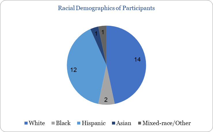 Participant Racial Demographics Infographic